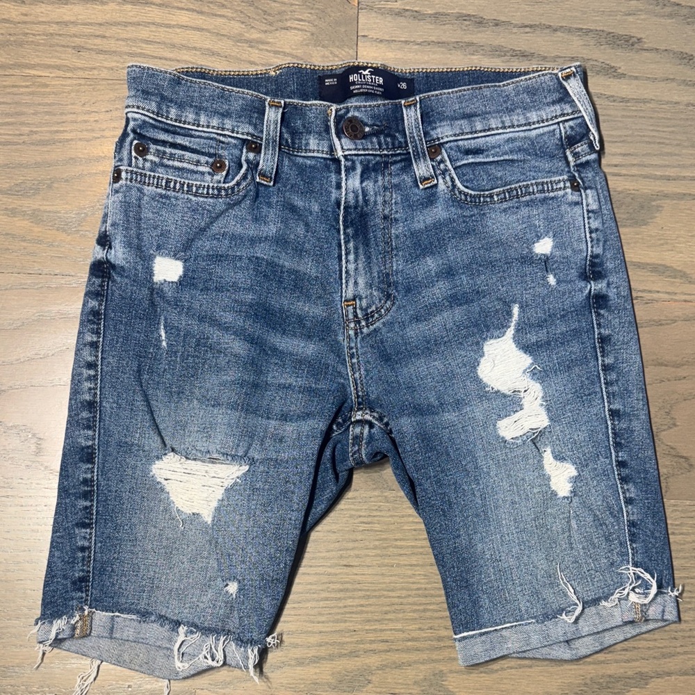 Hollister Men's Distressed Jean Shorts sz 26